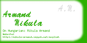 armand mikula business card